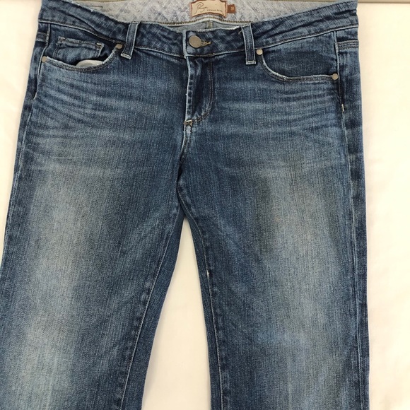 PAIGE Laurel Canyon l Sz 31 l Lightly Distressed Bootcut Jeans - Picture 5 of 12
